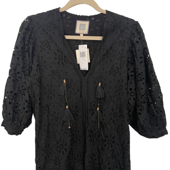 Bell By Alicia Bell Popover Mini Flounce Embroidered Eyelet Dress - Picture 6 of 10